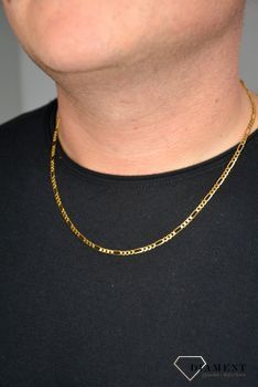 Złoty łańcuszek 585 figaro 4,5 mm DIA-LAN-1138-585 4,5mm ✅ Złoty łańcuszek o klasycznym splocie figaro ✅ Złoty łańcuszek został wykonany z najwyższej 14-karatowej jakości złota ✅ (3).JPG